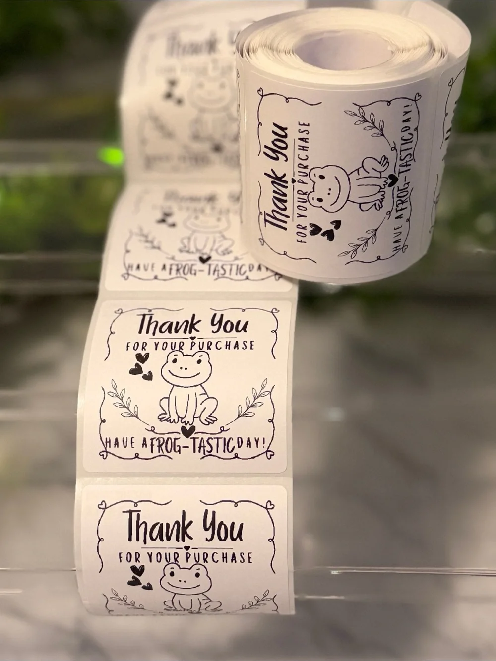 200 Cute Frog Thank You Stickers 2x2 Have a Frog-Tastic Day Small Business